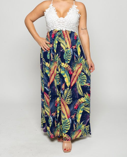 LILLY TROPICAL MAXI DRESS